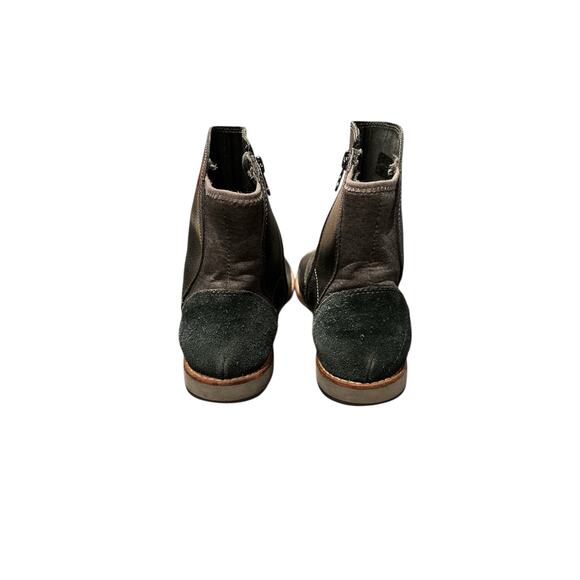 Ahnu boots women size 8.5 Octavia side zip pull on black leather ankle boots. - Picture 4 of 6